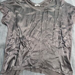 Italian Silk Gray Women's Top